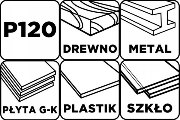 Siatka ścierna biała 115 x 280 mm, P120