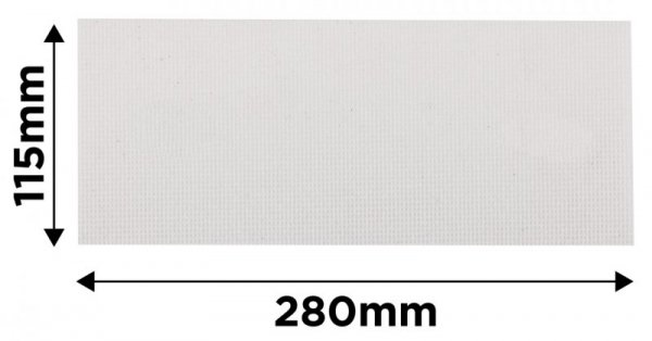 Siatka ścierna biała 115 x 280 mm, P120