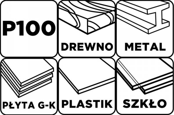 Siatka ścierna biała 115 x 280 mm, P100
