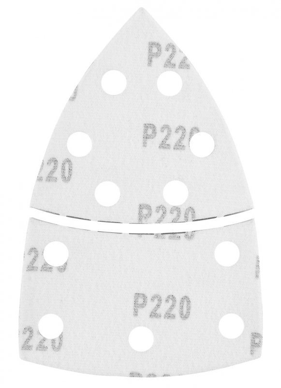 Papiery ścierne na rzep, żelazko 102 x 152 mm, P220, 5 szt., z 11 otworami