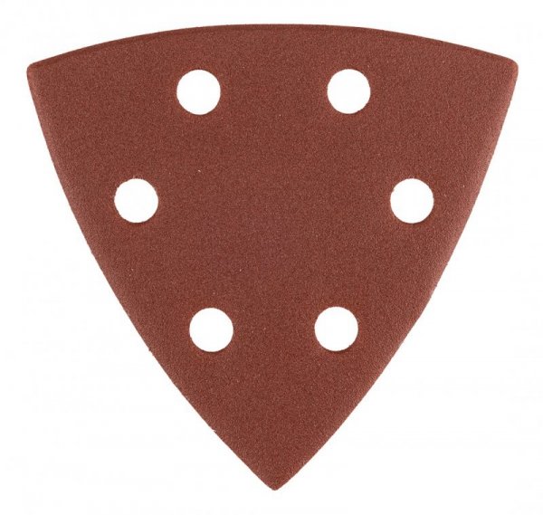 Papiery ścierne delta na rzep 93 x 93 mm, P180, 5 szt., z 6 otworami (3 szt.)