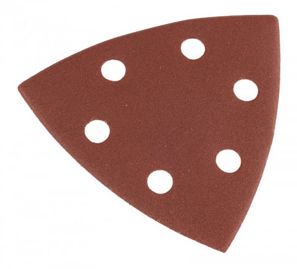 Papiery ścierne delta na rzep 93 x 93 mm, P100, 5 szt., z 6 otworami (3 szt.)