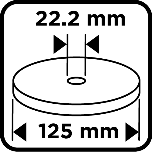 Włóknina ścierna 125 x 14 x 22,2 mm