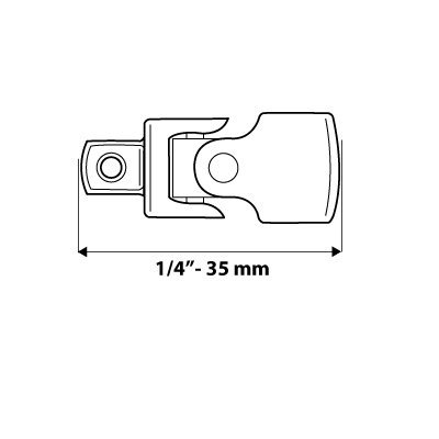 Przegub uniwersalny 1/4&quot;