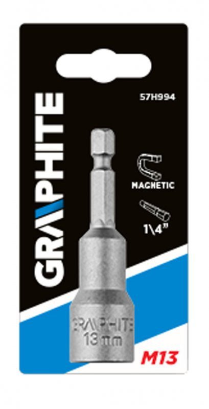 Nasadka magnetyczna 13 x 65 mm, trzpień 1/4&quot;