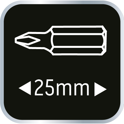 Końcówki wkrętakowe PH2 x 25 mm, 20 szt.