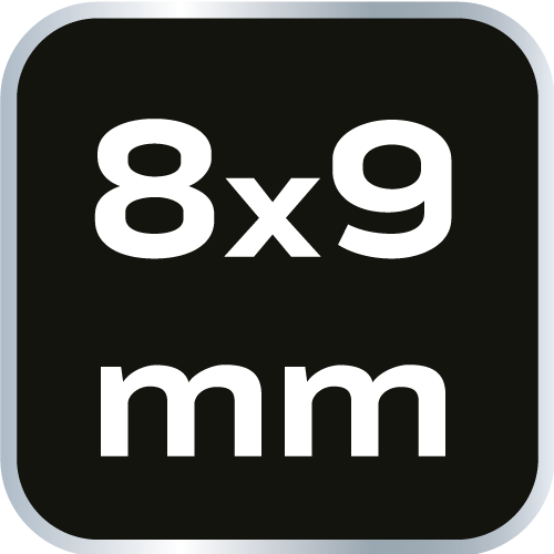 Klucz oczkowy odgięty 8 x 9 mm