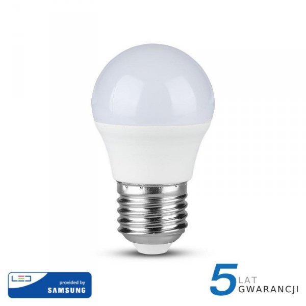 Żarówka LED V-TAC SAMSUNG CHIP 5.5W E27 G45 Kulka VT-246 6400K 470lm 5 Lat Gwarancji