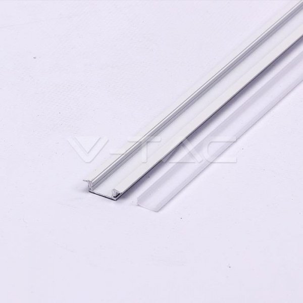 Profil Aluminiowy V-TAC 2mb Biały, Klosz Mleczny, Wpuszczany VT-8122 5 Lat Gwarancji