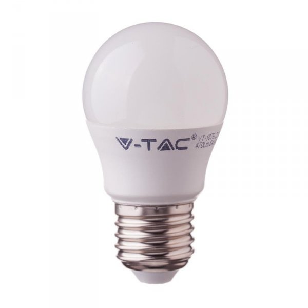 Żarówka LED V-TAC 5.5W E27 G45 Kulka CRI95+ VT-2216 6400K 470lm