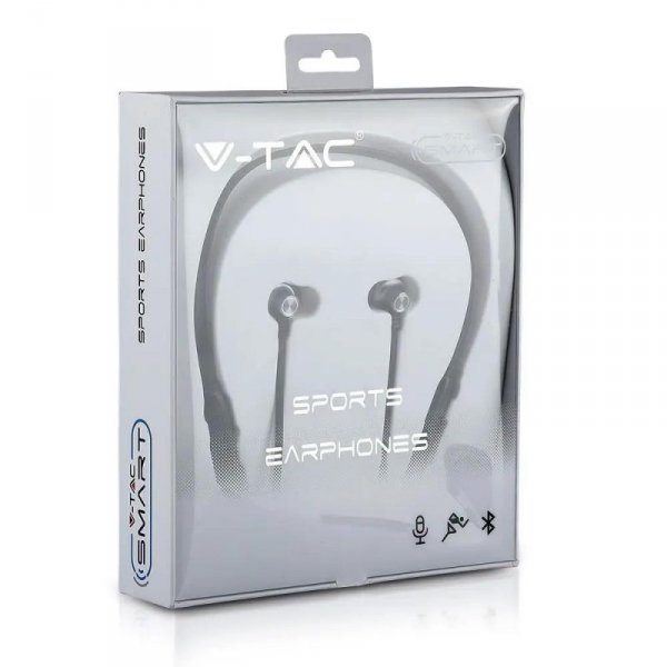 Sportowy Zestaw Słuchawkowy Bluetooth V-TAC 500mAh Czarny V-TAC VT-6166 2 Lata Gwarancji