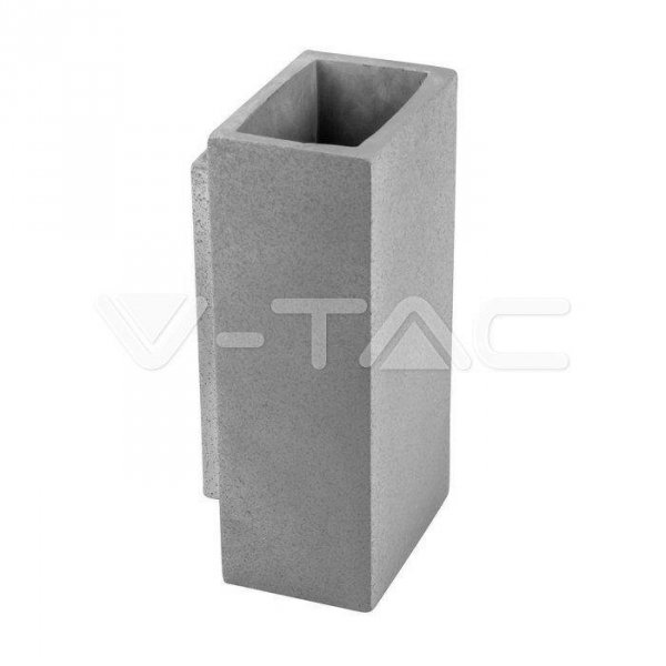 Kinkiet V-TAC BETON 2xG9 LED Prostokąt Jasno Szary IP20 VT-893 2 Lata Gwarancji
