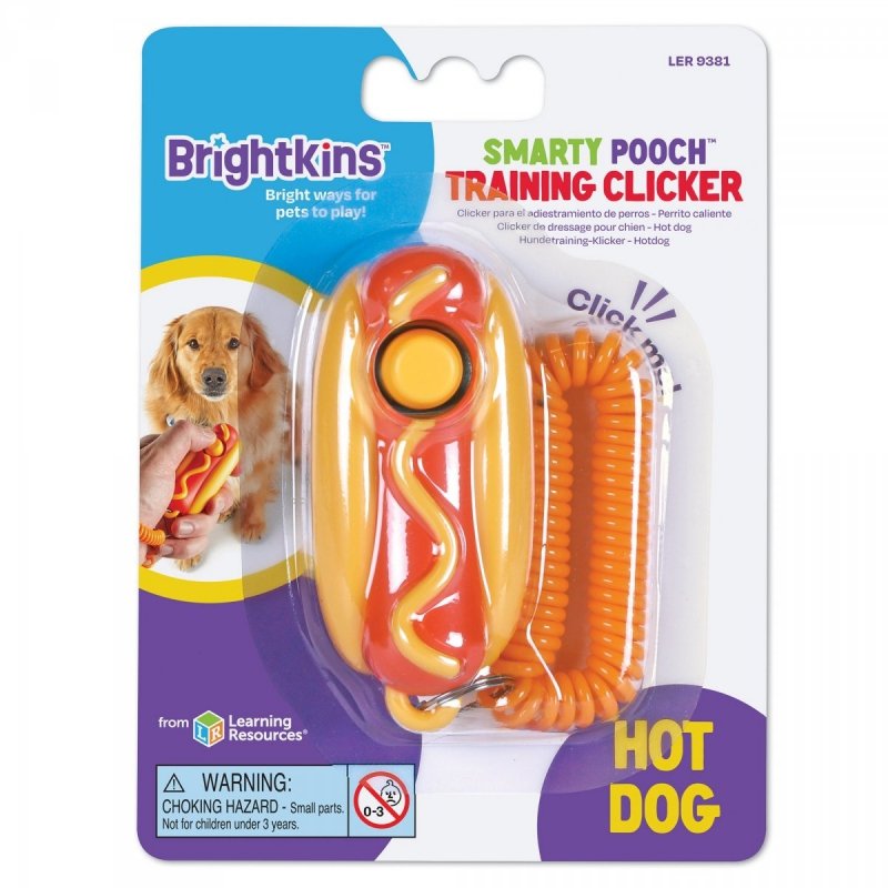 Brightkins Smarty Pooch Training Clicker KLIKER HOT DOG