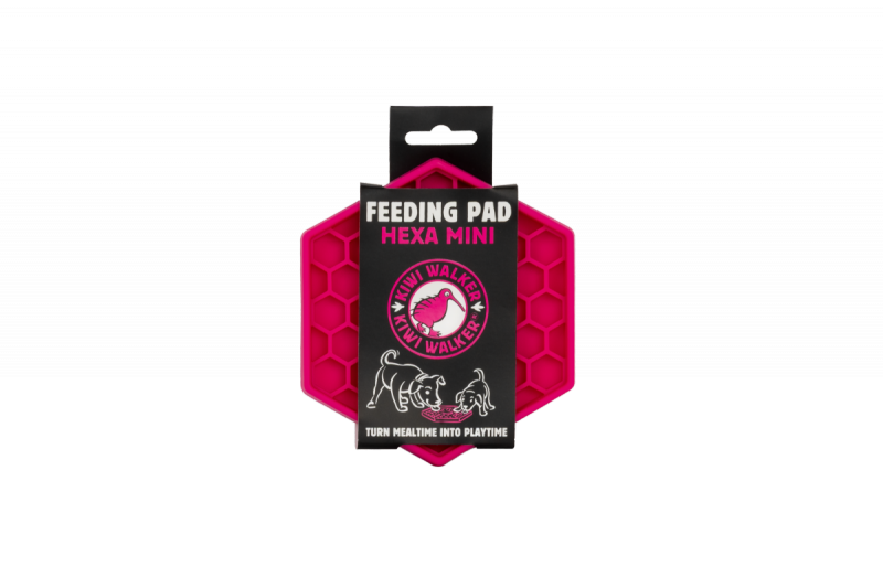 Kiwi Walker Hexa Feeding Pad Mini – mata do lizania dla psa i kota różowa
