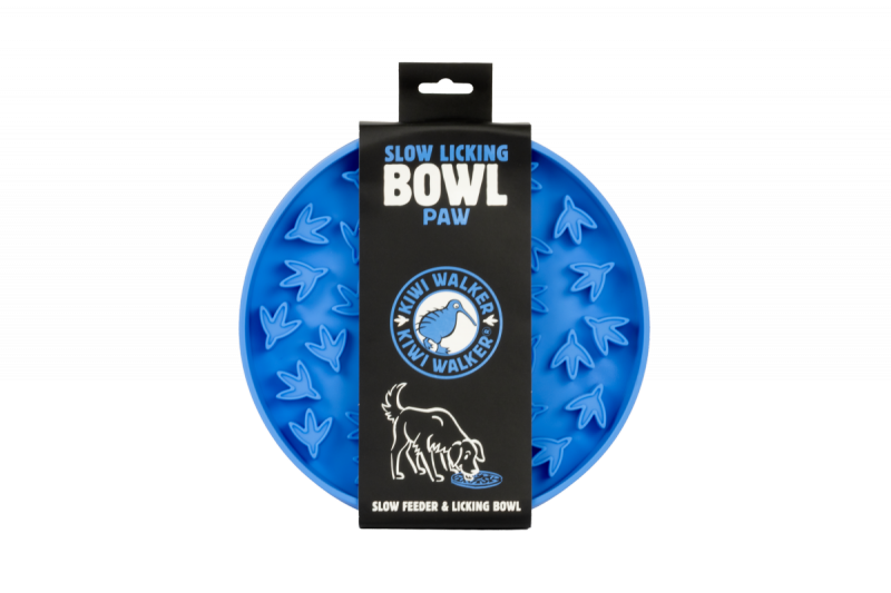 Kiwi Walker Slow Licking Bowl Paw Maxi – miska spowalniająca jedzenie i lizanie dla psa i kota niebieska
