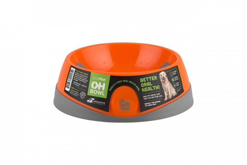 OH Bowl® Miska dbająca o higienę jamy ustnej psa Pomarańczowa rozmiar M