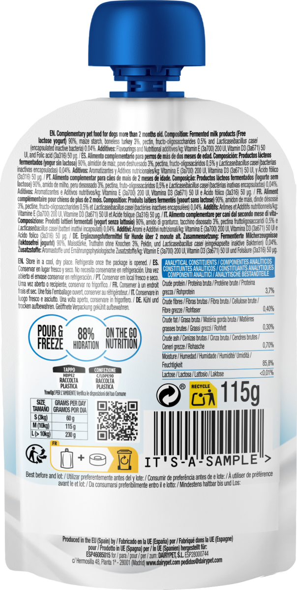 YOW UP! L.Casei Immune System PROBIOTYKI Jogurt dla PSA z indykiem 115g