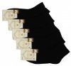 Skarpetki bawełniane za kostkę, unisex bez wzóru, zestaw 5 par w kolorze czarnym. Rozmiar 38-41 Aura.via. Model NZ8615.