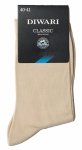 Beżowe skarpety garniturowe DIWARI Classic z bawełny czesanej 44-45