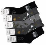 Aura.Via wesołe skarpety męskie 39-42–banknoty, dolary i monety w zestawie