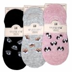 Stopki bawełniane klasyczne, pieski mix kolor 3 pary 38-41 AuraVia