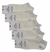 Damskie stopki Aura.Via ecru z dekoracyjną strukturą materiału 35-38 