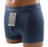 Bokserki męskie Auravia AttractiveMan–bamb<br />us, ciemnoniebieskie, gładkie, rozmiar 3XL 