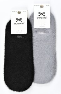 Damskie skarpetki stopki z długim włosem – idealne na zimę 35-38