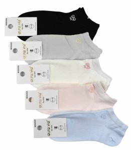 Stopki damskie AuraVia 38-41 pastelowy mix z haftem serca