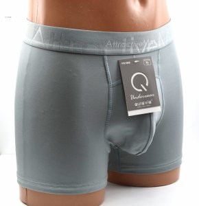 Bokserki męskie Auravia–niebieskie, bambus 85%, pas AttractiveMan, rozmiar XL