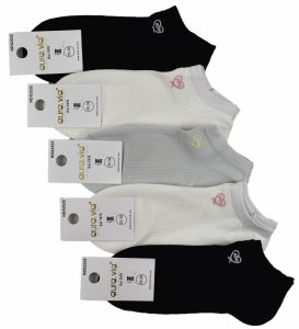 Stopki damskie AuraVia 35-38 pastelowy mix z haftem serca