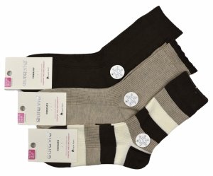 Damskie skarpety alpaka THERMO–trójpak z modnym wzorem w paski 35-38