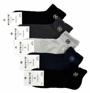 Skarpety męskie młodzieżowe Auravia ¾ z haftowaną literą M 43-46