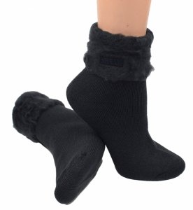 Ciepłe zimowe skarpety damskie AURAVIA WARM z puszystym ściągaczem 38-41