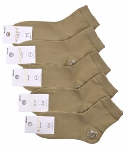 Damskie skarpety ¾ z bawełny–gładkie, jednolite, zestaw 5 par 35-38 