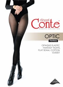 Rajstopy Conte OPTIC Fantasy 70 Den – efekt podkolanówek w stylowej odsłonie
