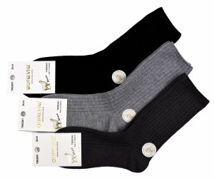 Ciepłe skarpety zimowe-prążki, wełna alpaki, neutralne kolory 35-38