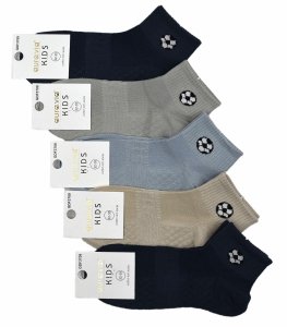 Skarpety chłopięce z haftowaną piłką – bawełniane 28-31 Zestaw 5 par.