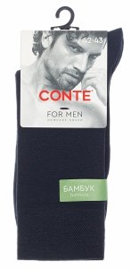 Skarpety męskie bambusowe CONTE For Men granatowe 42-43