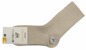 Grube skarpety damskie z wełną alpaki, prążkowane–idealne na zimę 35-38