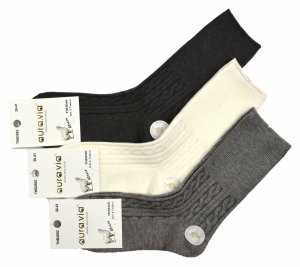 Ciepłe damskie skarpety z wełną alpaki Auravia–trójpak zimowy Thermo 35-38