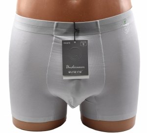 Perłowe bambusowe bokserki męskie Aura.Via–90% naturalnego komfortu, rozmiar XL