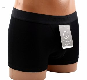 Auravia Cotton In–czarne bokserki męskie 95% bawełny, komfort, rozmiar L