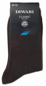 Ciemnoszare skarpety garniturowe DIWARI Classic – ponadczasowy styl 42-43