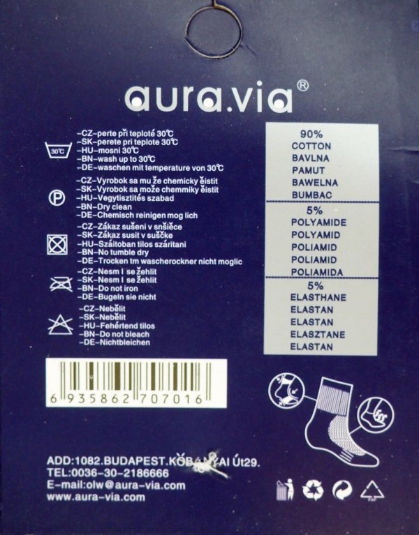 Metka. Skarpety, bawełna zest 3 par r 39-42 AuraVia