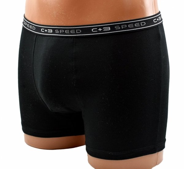 Czarne bokserki męskie C+3 Premium – bawełna 95% roz XL
