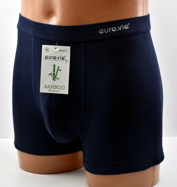Wysoka zawartość włókna bambusowego zapewnia miękkość, przewiewność i właściwości antybakteryjne. Bokserki Aura.Via FR2517 to połączenie natury i komfortu.