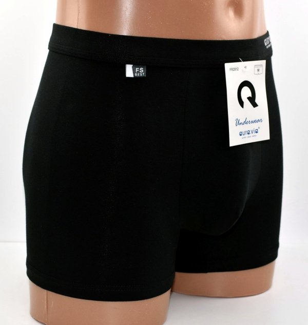 Czarne bokserki męskie Auravia–95% bawełny, gładkie i wygodne, rozmiar 2XL