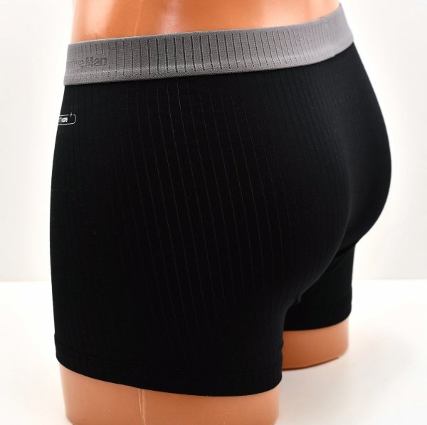 Prążkowane bokserki Auravia–czarne, classic fit, płaskie szwy, rozmiar 3XL