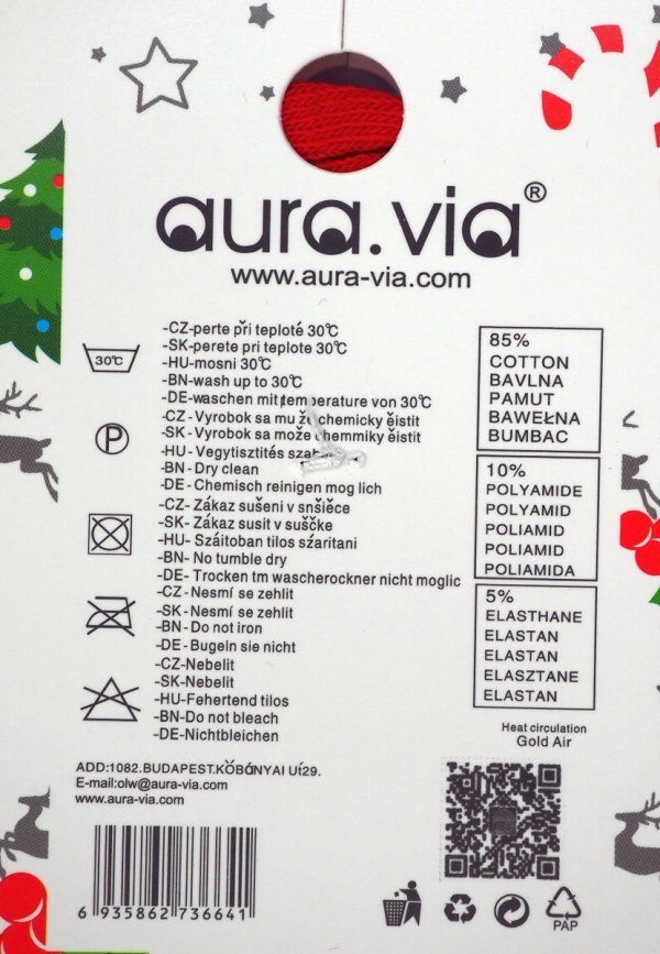 Aura.Via – skarpetki bożonarodzeniowe dla dzieci w rozmiarze 28-31
